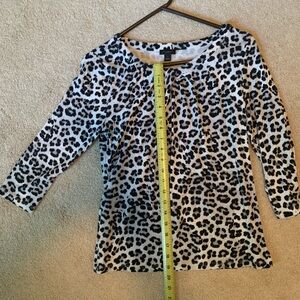 Ann Taylor Factory Leopard Print Long Sleeve Top